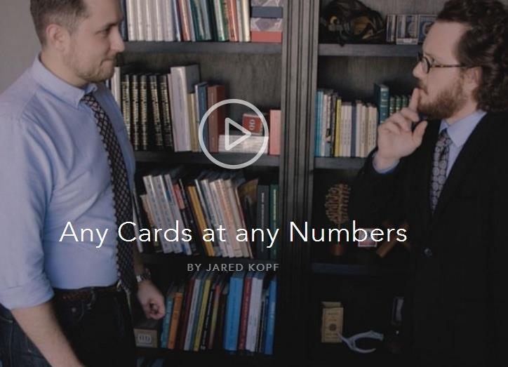 2016 经典流程Any Cards At Any Numbers by Jared Kopf